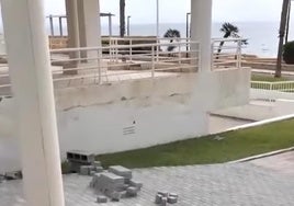 Imagen de los trabajos en el nuevo acceso al Paseo Marítimo.
