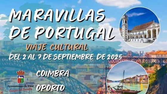 Últimas plazas para el viaje cultural a Portugal de inicios de septiembre para los vicarios
