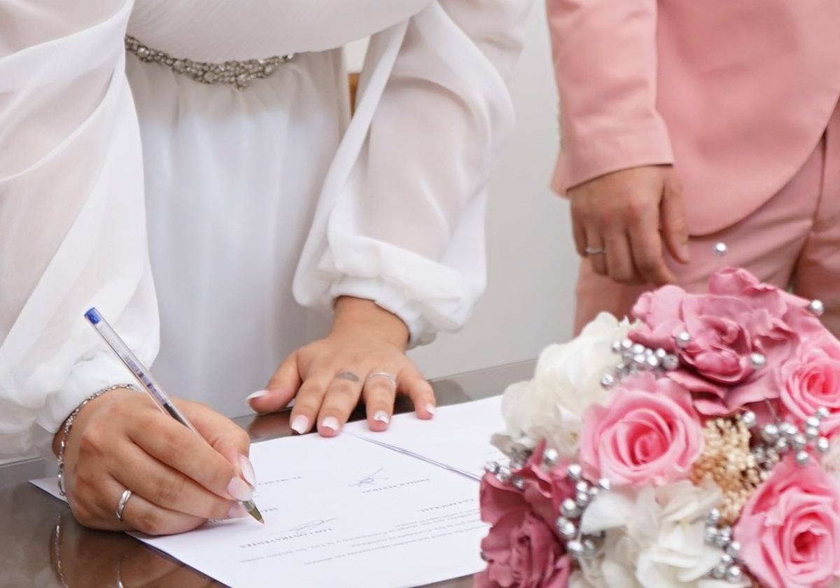 Una boda civil.