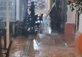 Un momento de las lluvias en el municipio.