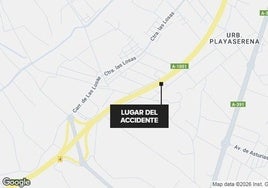 Cuatro heridos en una colisión múltiple en Roquetas de Mar con siete vehículos implicados