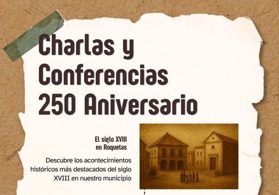 Cartel informativo de las actividades de la asociación.