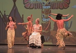 Una de las escenas que se representan en el espectáculo.