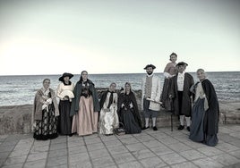 Una de las imágenes de los integrantes de la recreación del siglo XVIII en el municipio roquetero.