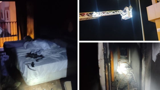 Un herido por quemaduras y 50 desalojados tras el incendio de una vivienda en Roquetas de Mar