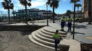 Últimos retoques en las obras del nuevo mirador del Puerto