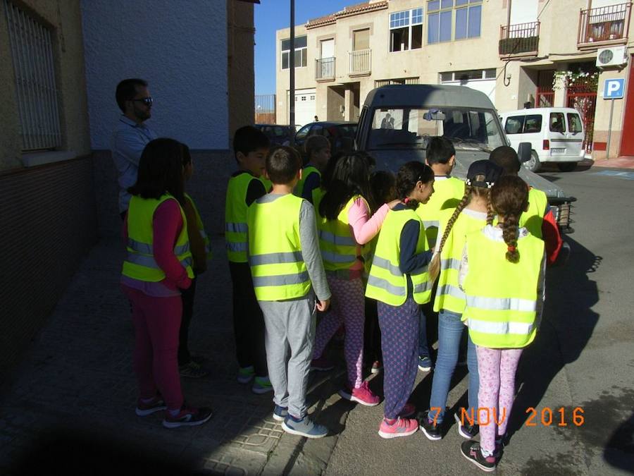 Alumnos del CEIP Nuestra Señora de la Merced realizan prácticas con tráfico real