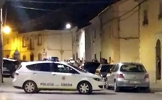 Operativo montado en Úbeda el pasado viernes.
