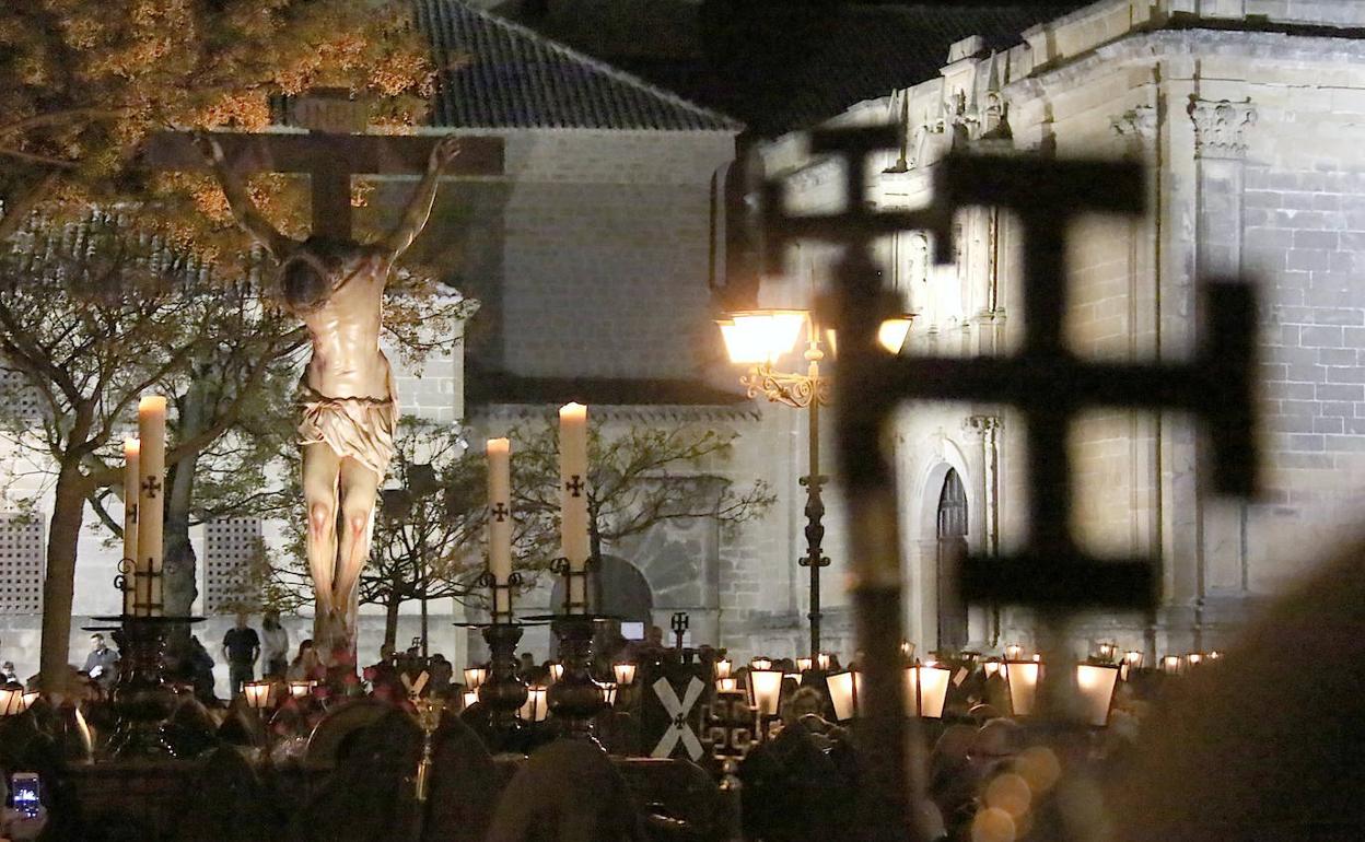 Procesión del Cristo de la Noche Oscura del pasado año.