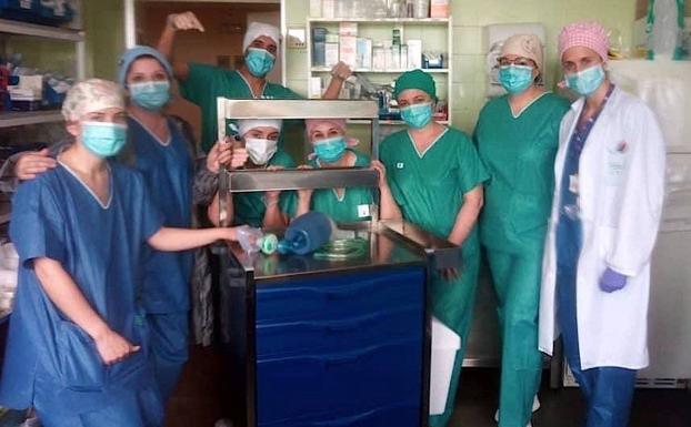 El material, ya en planta.