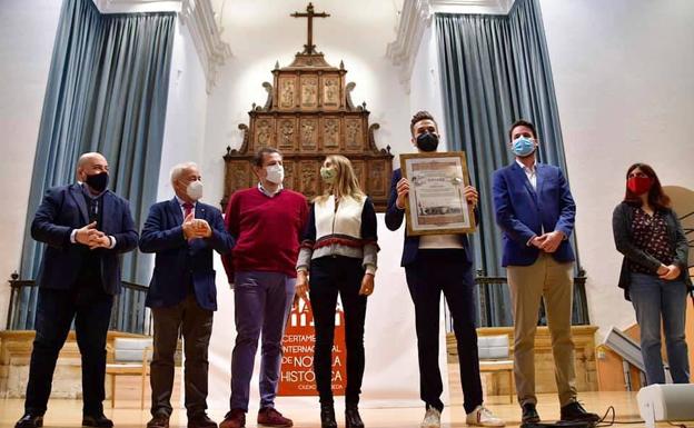 Rodrigo Costoya tras recoger el Premio 'Ciudad de Úbeda'.