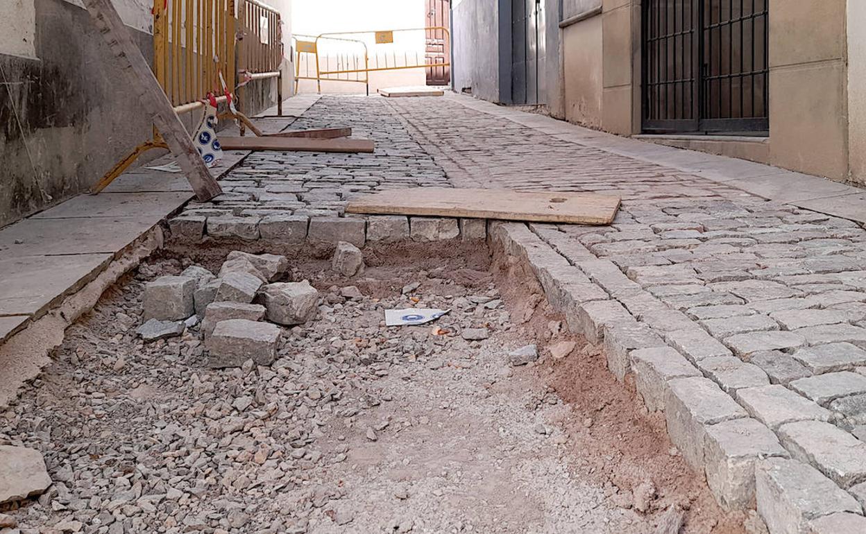 Obras en la calle Del Moral.