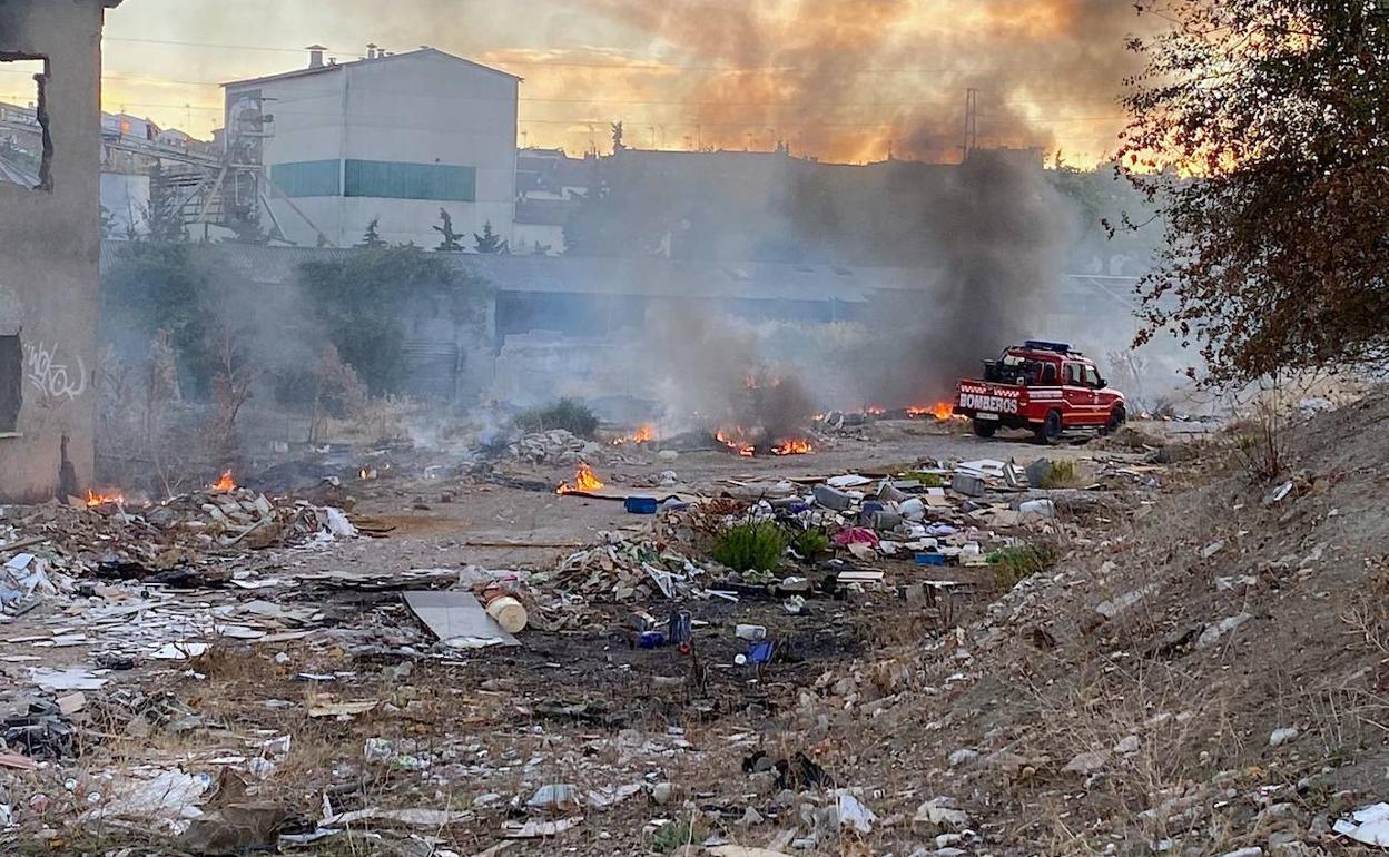 Intervención de los Bomberos.