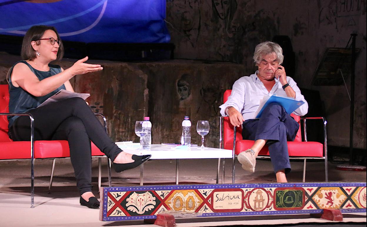 Marta López Vilar y Salvador Compán en San Lorenzo.
