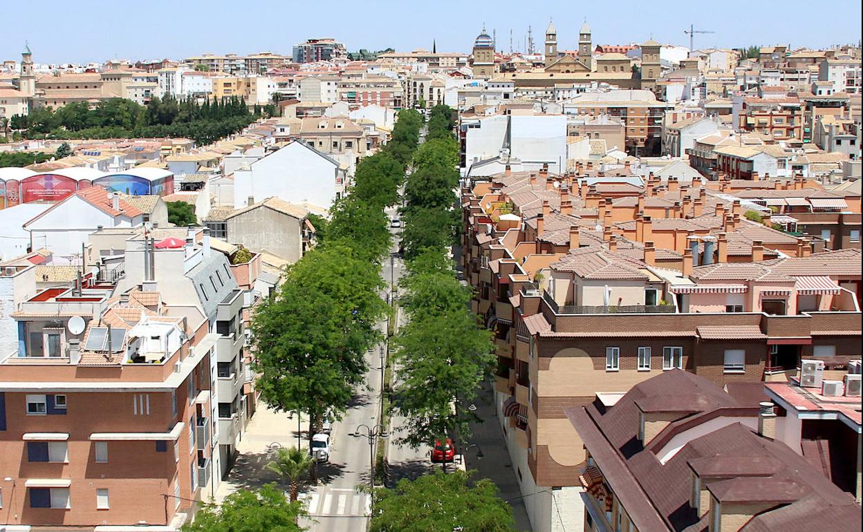 Vista de la avenida de la Constitución de Úbeda.