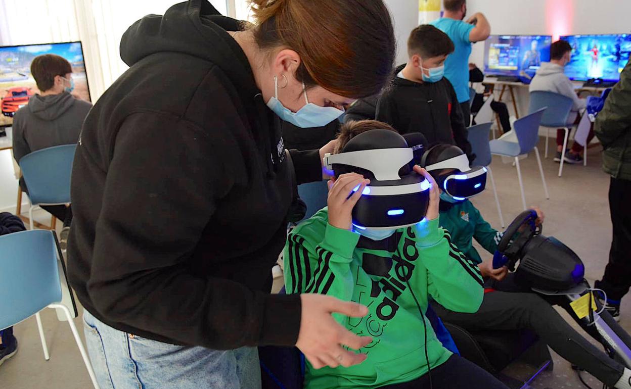 También hubo realidad virtual y simuladores.