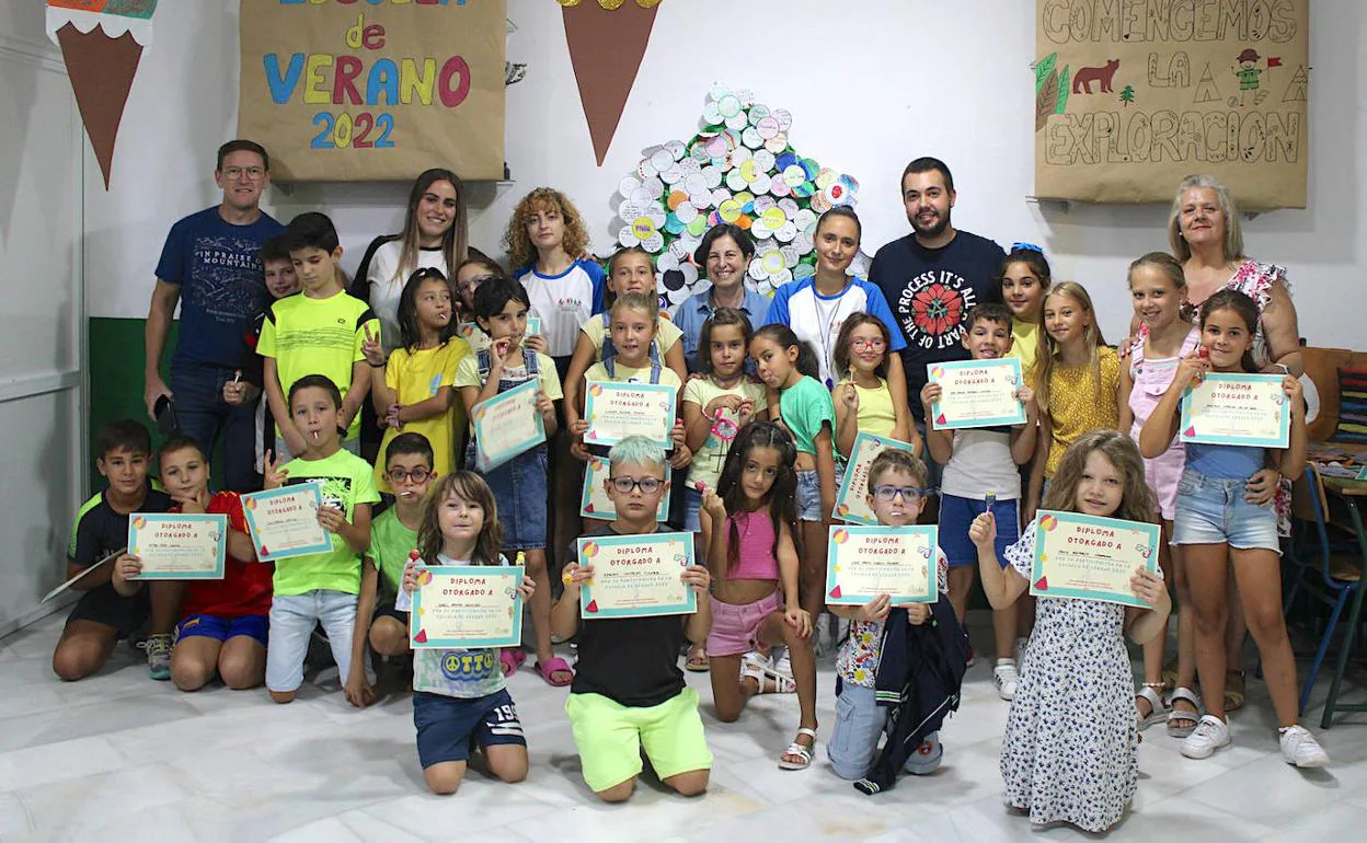 Fin de curso en la escuela de verano.