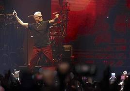 Alejandro Sanz en el inicio de su gira hace unos días en Pamplona.