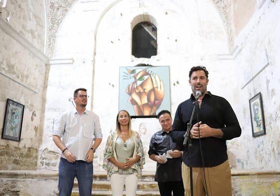 'Belin' durante la inauguración de su exposición.