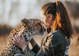 La ubetense durante la grabación de 'Dra. Fabiola Jones'.