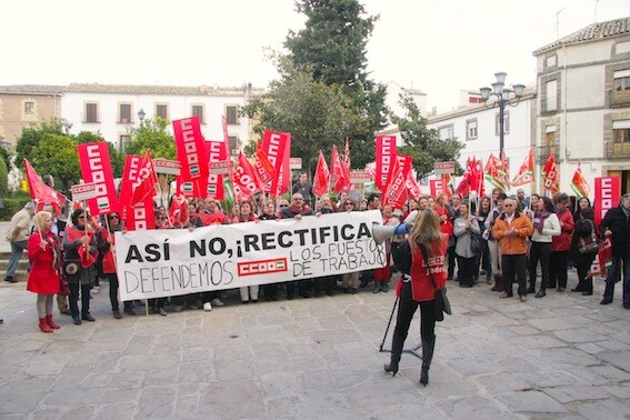 Concentración a favor de la plantilla del servicio de asistencia a domicilio