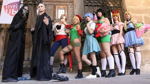 Algunos de los asistentes caracterizados de sus personajes favoritos.