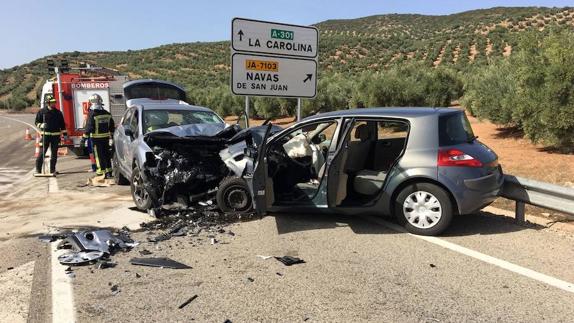 Estado de los dos vehículos siniestrados.