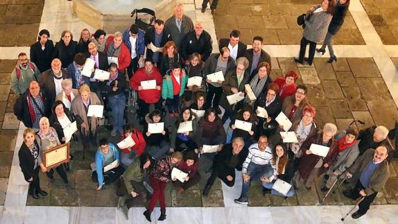 Miembros de la Escuela Municipal de Teatro 'Ricardo Iniesta'.