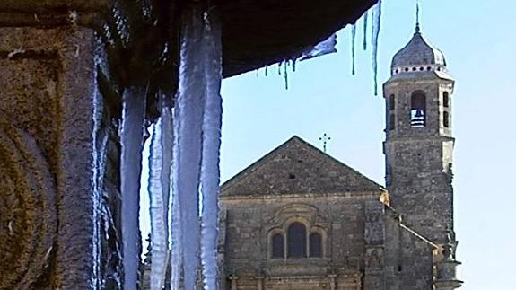 Imagen de archivo de una anterior helada en Úbeda.