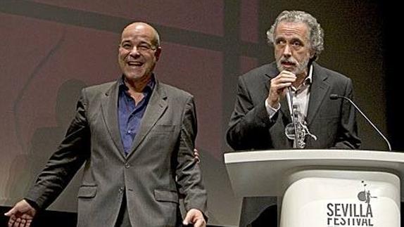 El actor Antonio Resines y el director Fernando Trueba.