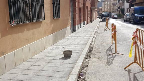 Obras de mejora en un sector de la calle María Auxiliadora