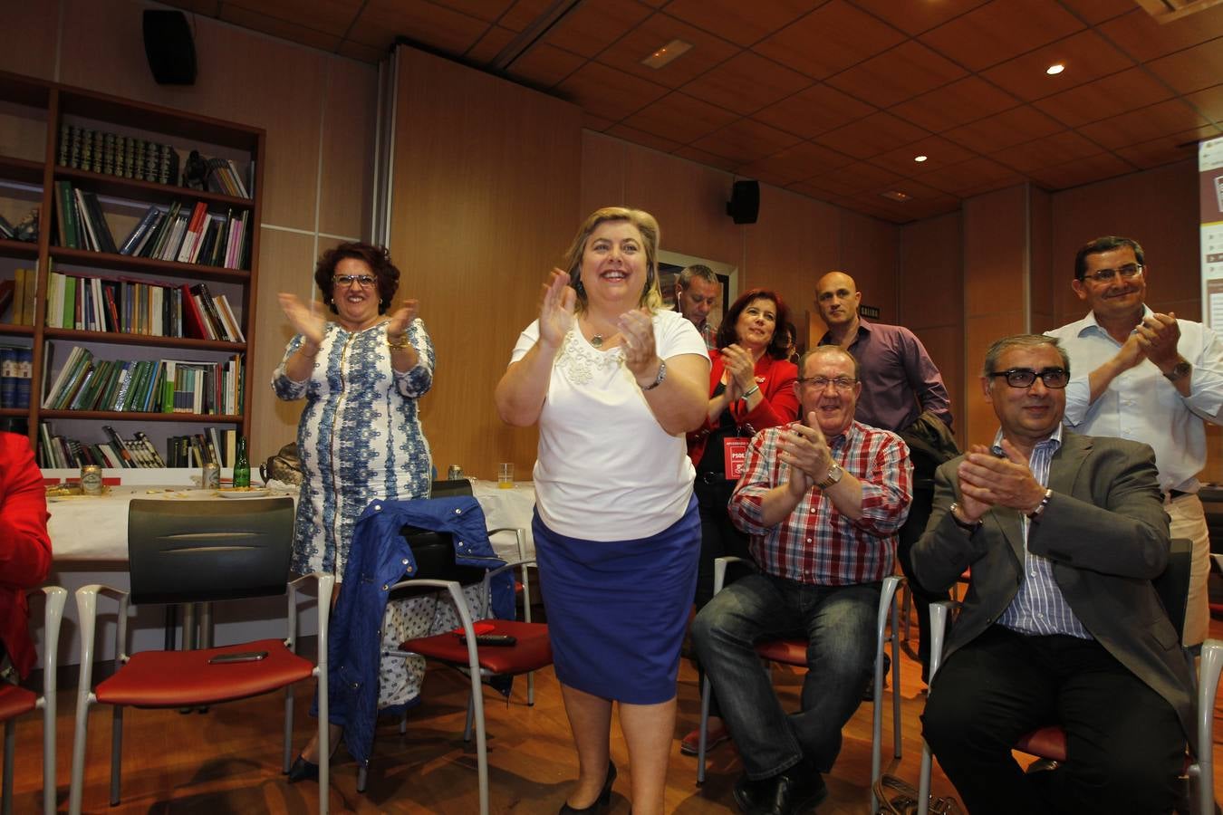 Celebración en la sede del PSOE