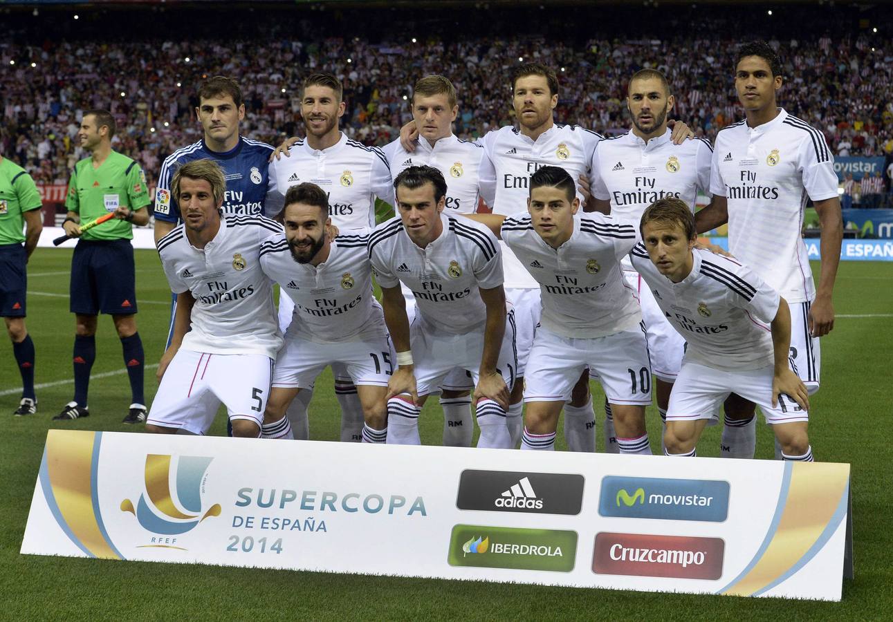 El Real Madrid, antes del partido.