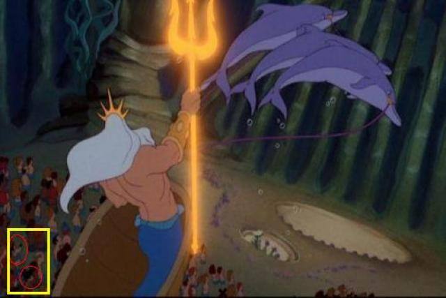 Mickey Mouse y Goofy en la Sirenina. 