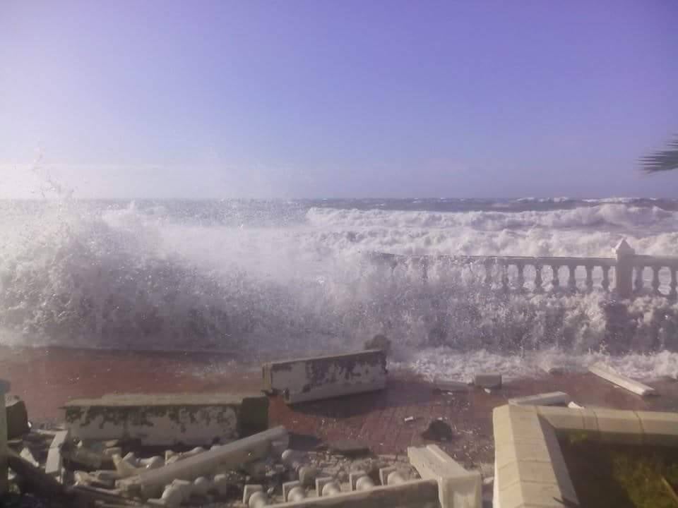 Los daños del temporal en La Rábita