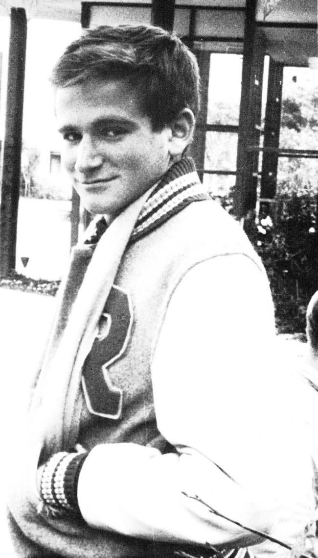 Robin Williams en su último año de Instituto, en Redwood (1969). 