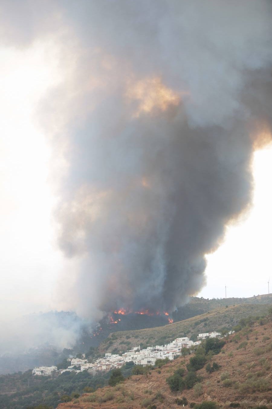 Alerta por un incendio forestal en Gualchos