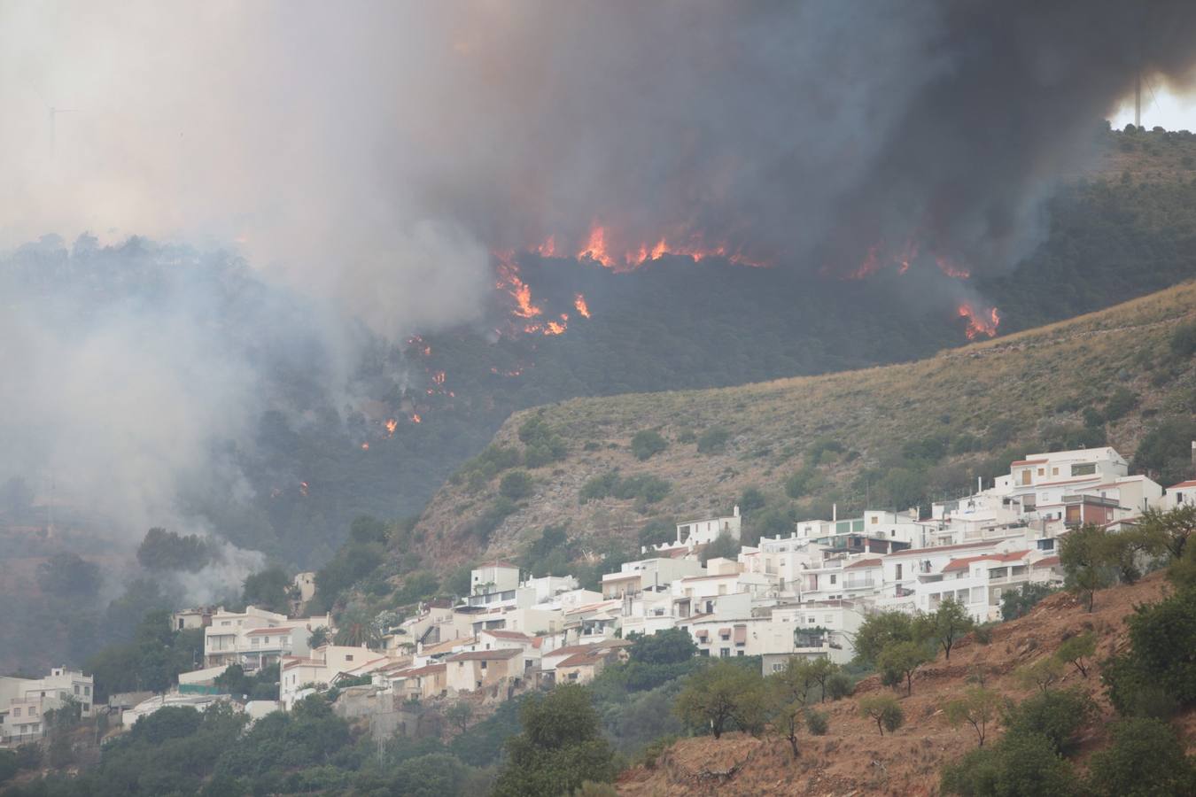 Alerta por un incendio forestal en Gualchos