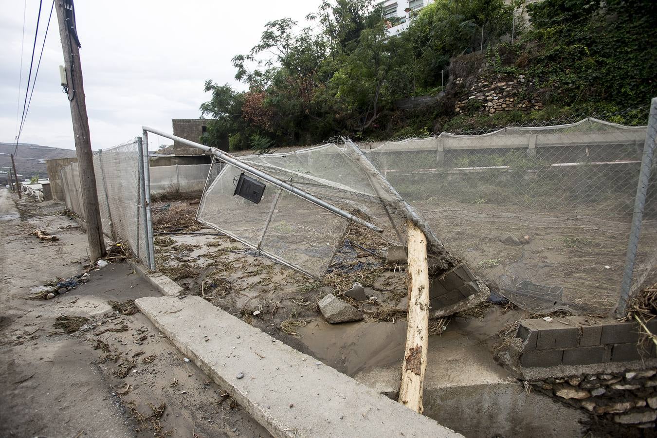 Los invernaderos de Albuñol quedan anegados por la lluvia
