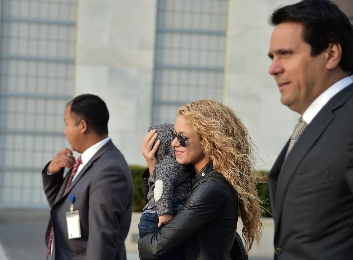 La histórica visita del Papa a las Naciones Unidas. Shakira, en la sede de la ONU en Nueva York.