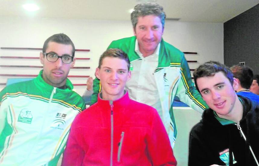 Junto a Gabriel Reguero, Miguel Segura y Álvaro Cuadros.