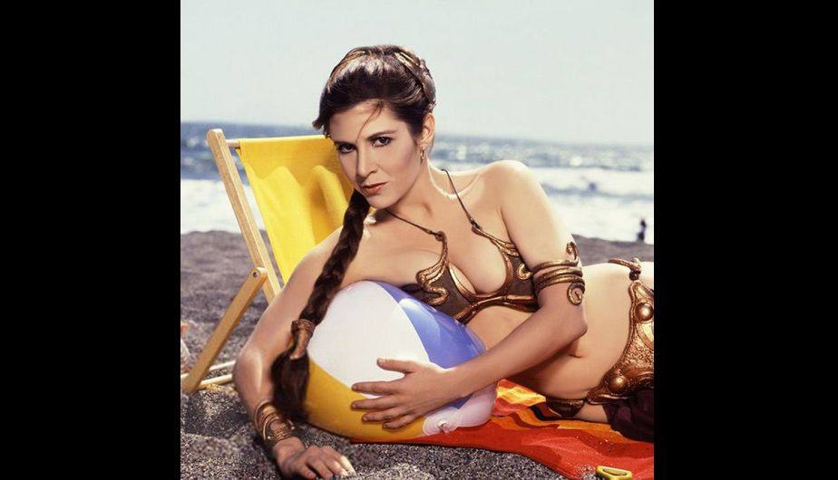 Sesión de fotos de 1983 recuperada por &#039;Rolling Stone&#039;, en la que aparece Carrie Fisher como Leia en la playa