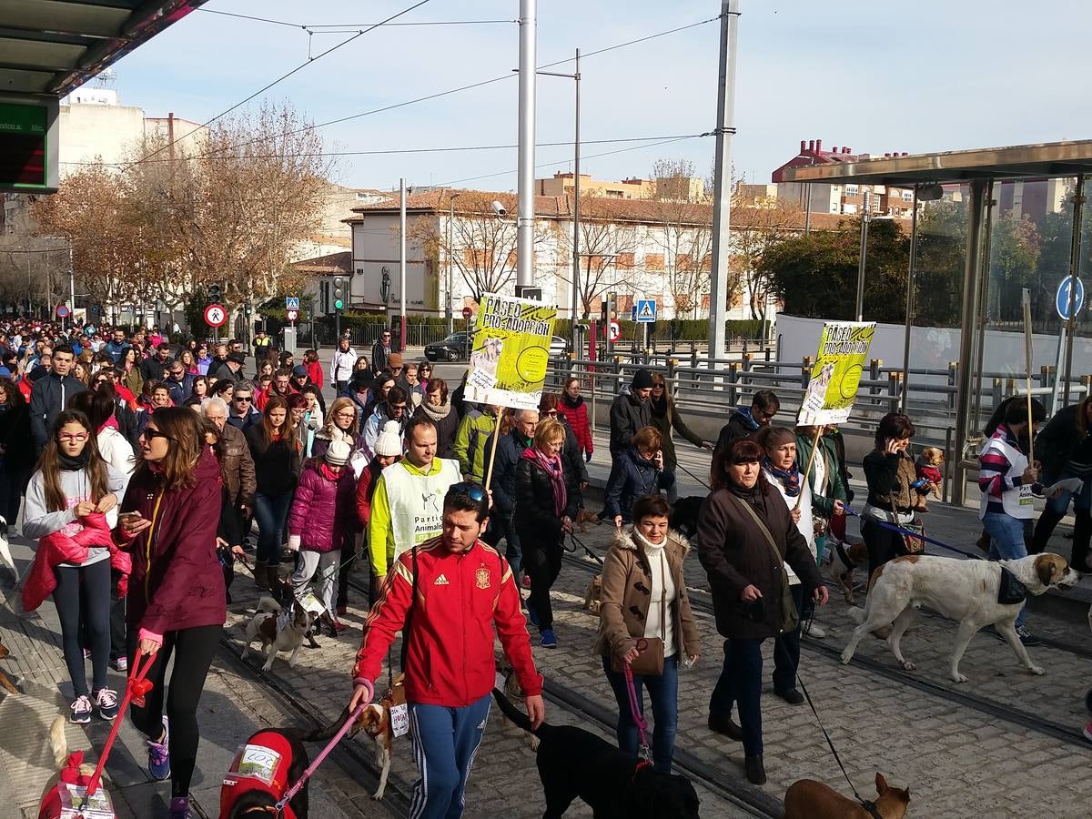 Más de 550 perros participan en la I Marcha Perrestre en defensa de la adopción