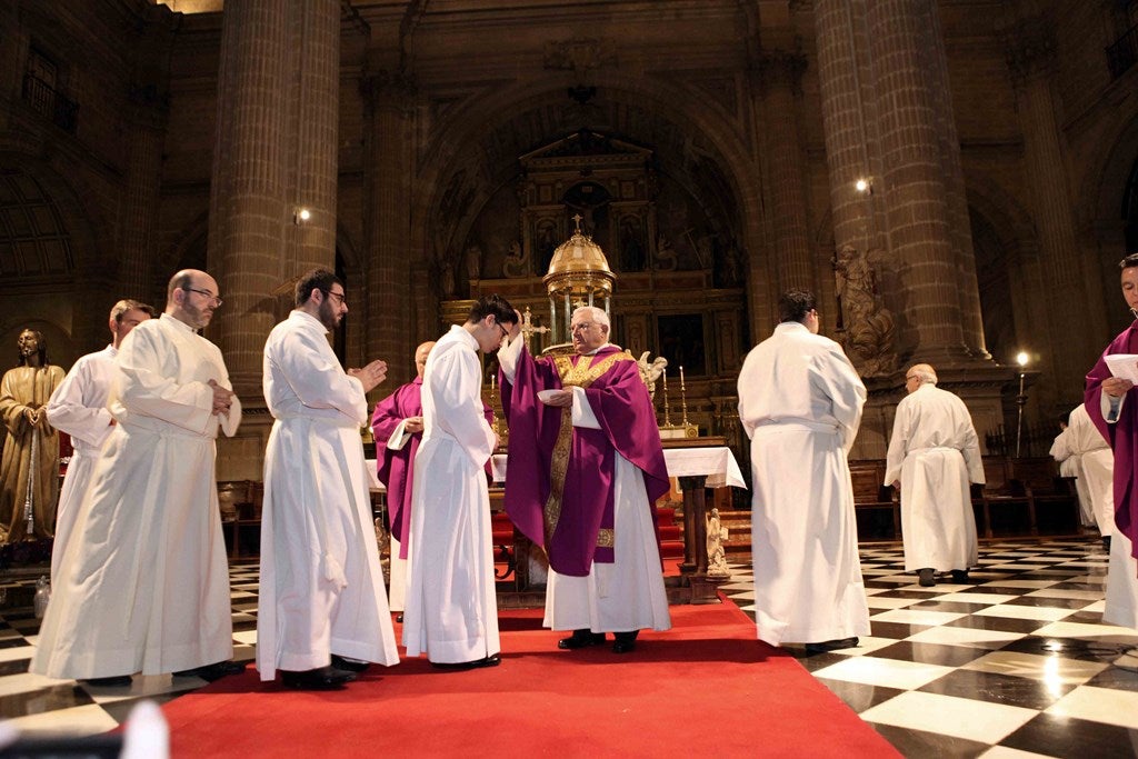 Miércoles de ceniza en la catedral de Jaén