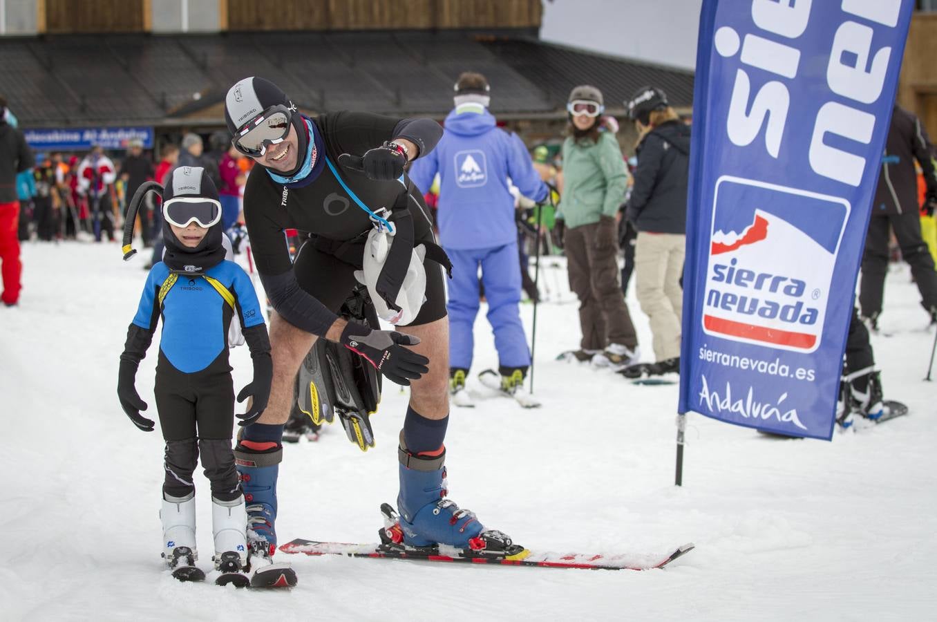¿Quién dijo frío? ¡En bañador por la Sierra!