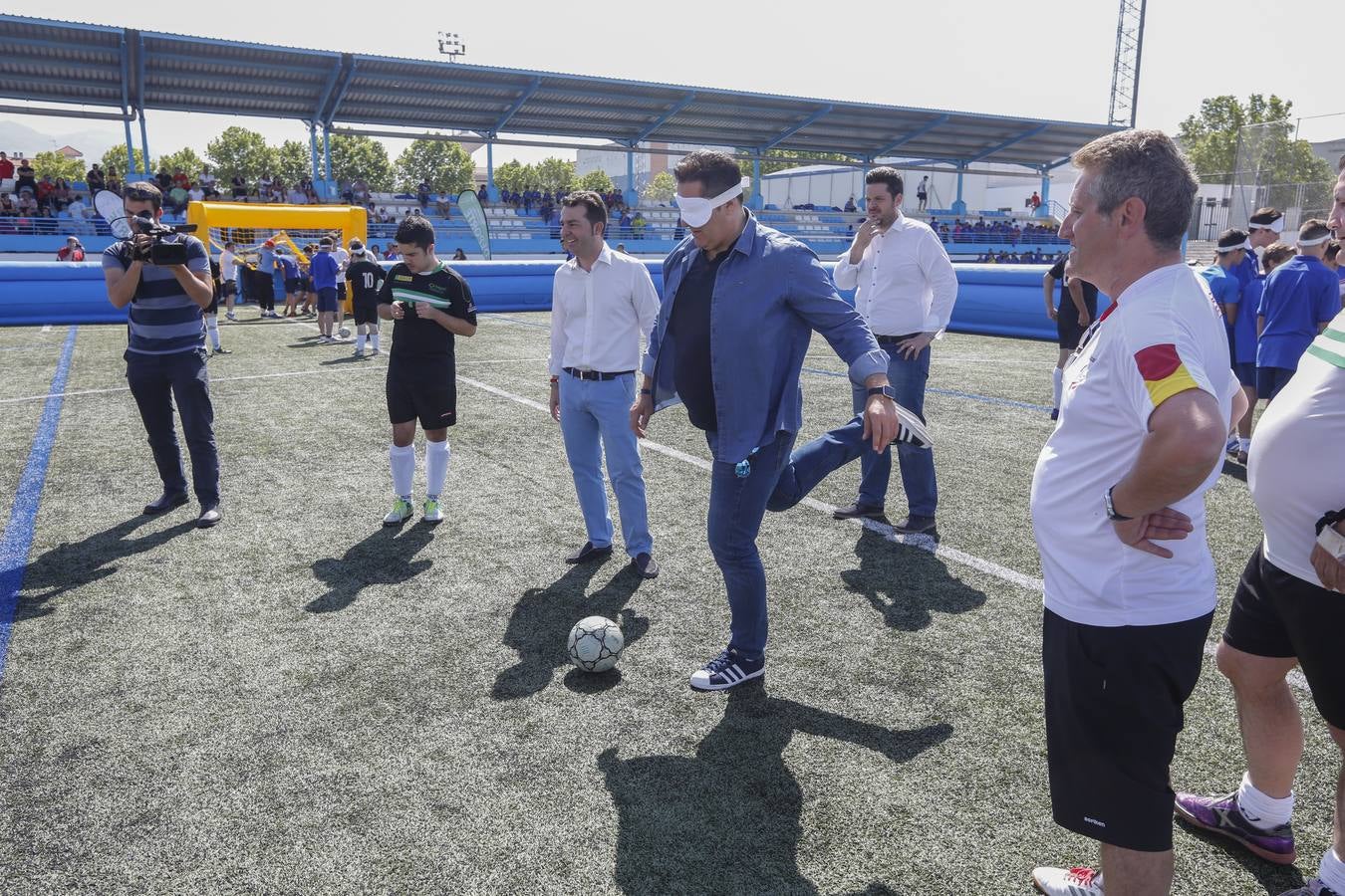 Lección magistral de la Selección Española de fútbol para ciegos en Maracena