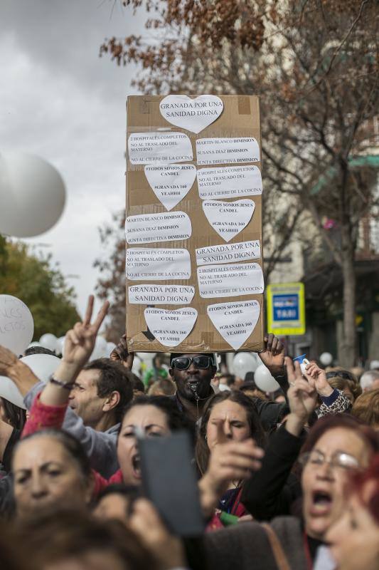Granada en la calle &quot;por dos hospitales completos&quot;