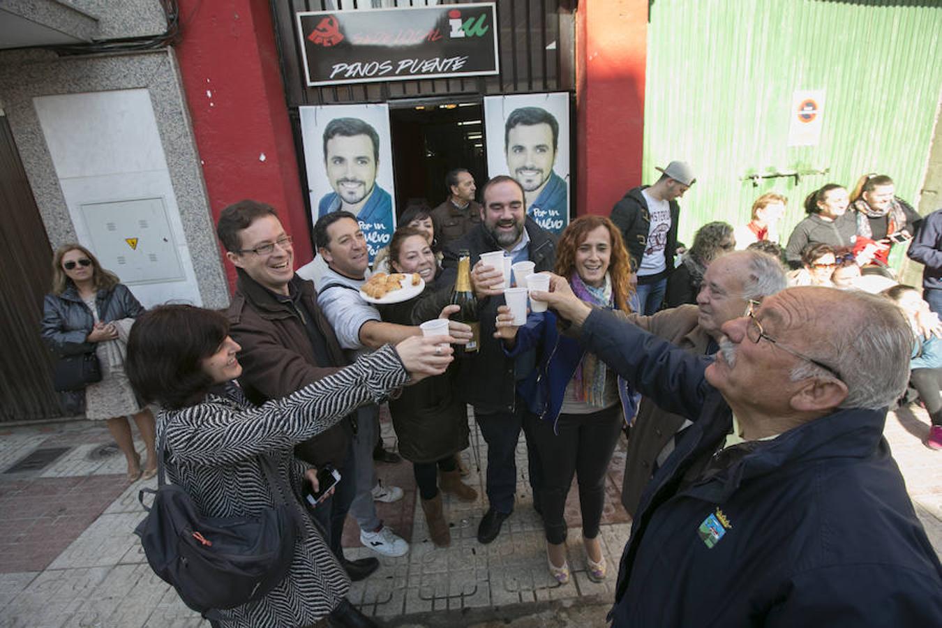 Izquierda Unida celebra el premio de la Lotería de Navidad