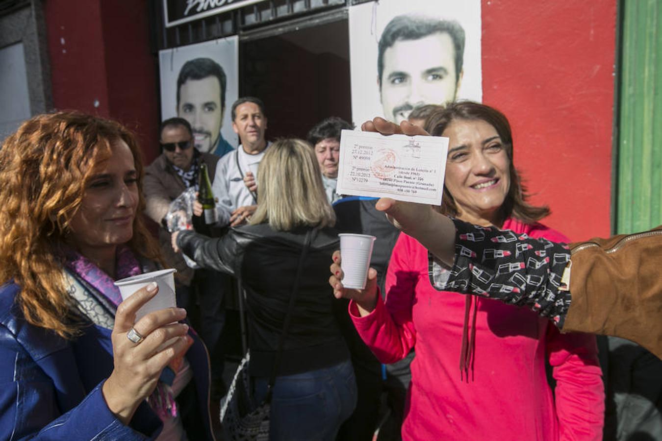 Izquierda Unida celebra el premio de la Lotería de Navidad