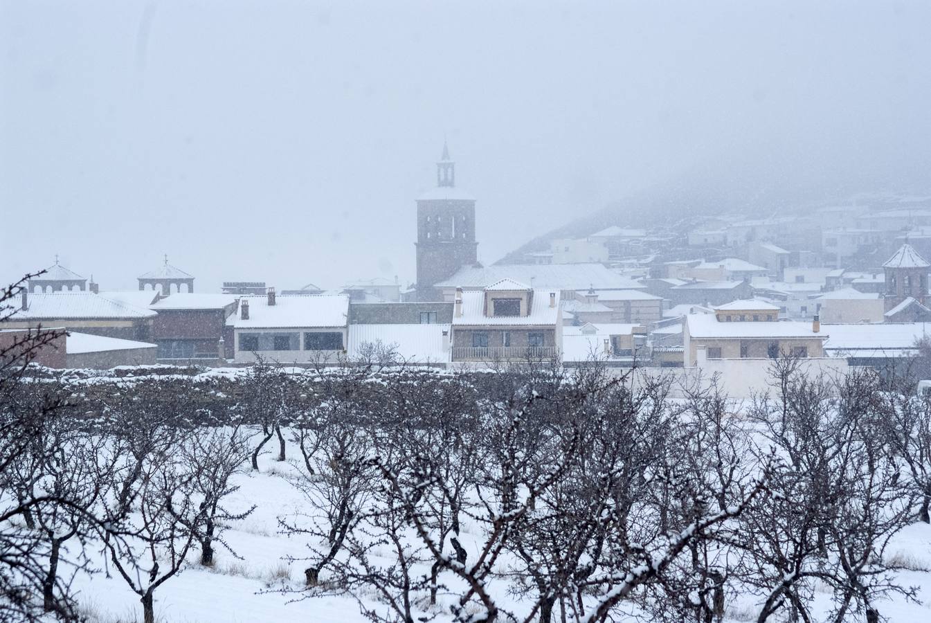 Nieve en la Comarca de Guadix